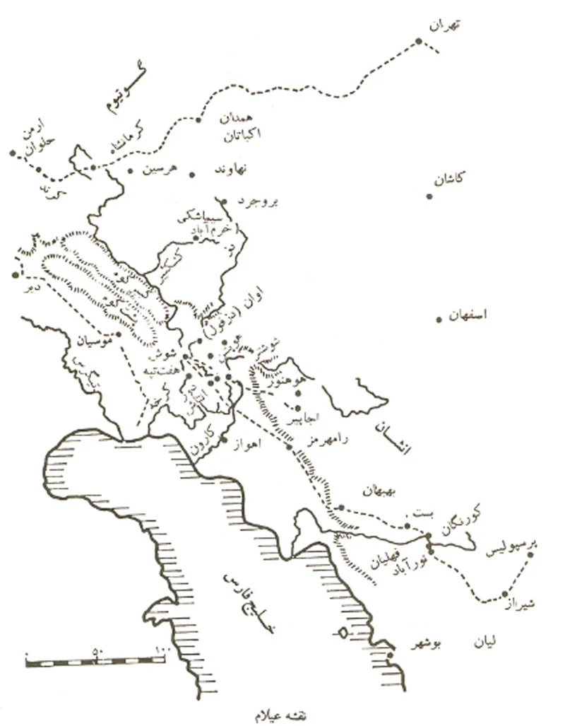 نقشه تمدن ایلام